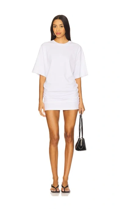 Enza Costa Curve Mini Dress In White