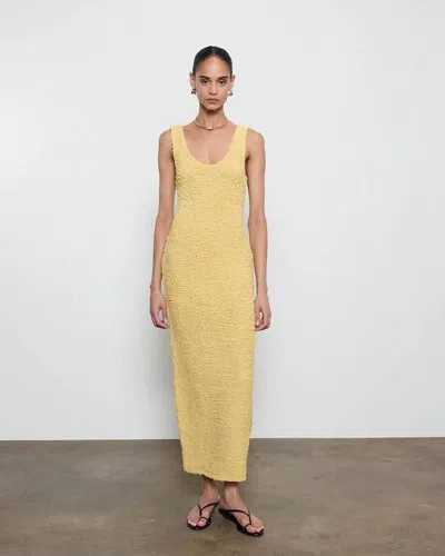 Enza Costa Dimension Tank Maxi Dress In Raffia In Transparent