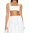 Enza Costa Easy Squareneck Bralette In White In White