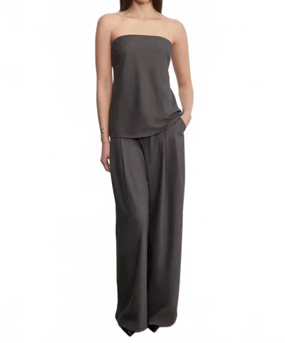 Enza Costa Easy Strapless Tunic In Charcoal In Gray