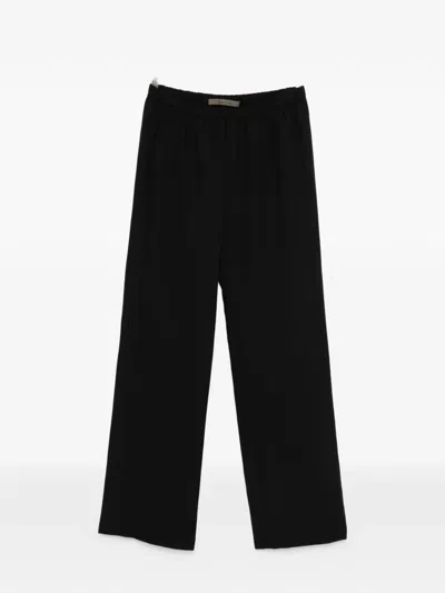 Enza Costa Elasticated Twill Trousers In Black