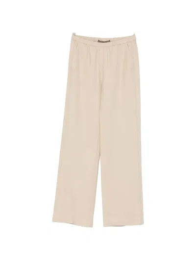 Enza Costa Elasticated Twill Trousers In Neutral