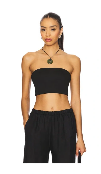 Enza Costa Essential Bandeau Top In Black
