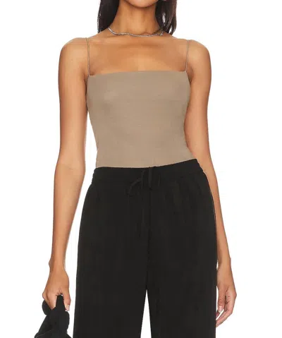 Enza Costa Essential Strappy Tank In Brown