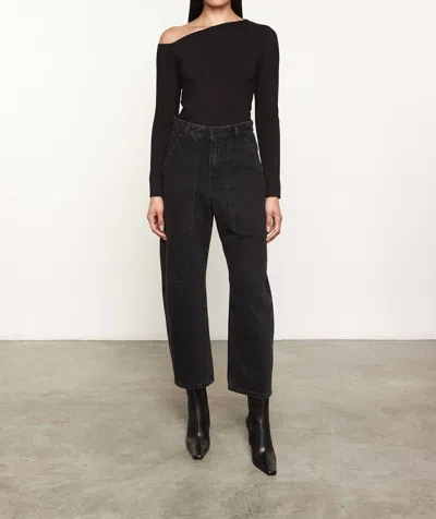 Enza Costa Exposed Shoulder Top In Black