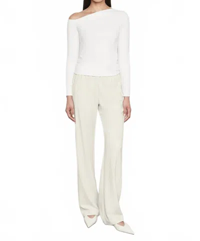 Enza Costa Exposed Shoulder Top In Off-white