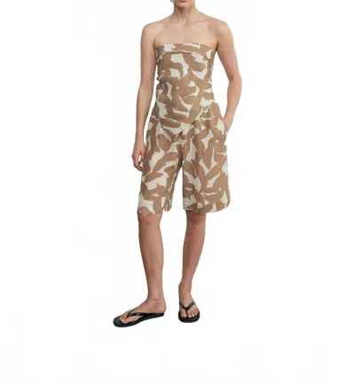Enza Costa Floral Camo Cupro Scarf Top In Multi