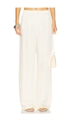 Enza Costa Fluid Pant In Antique Cream