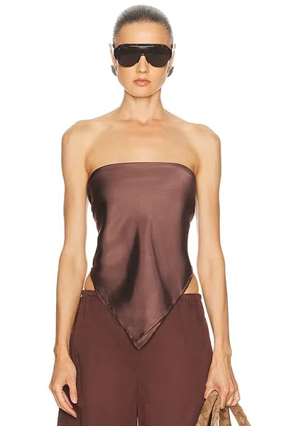 Enza Costa Fluid Twill Scarf Top In Animal Print