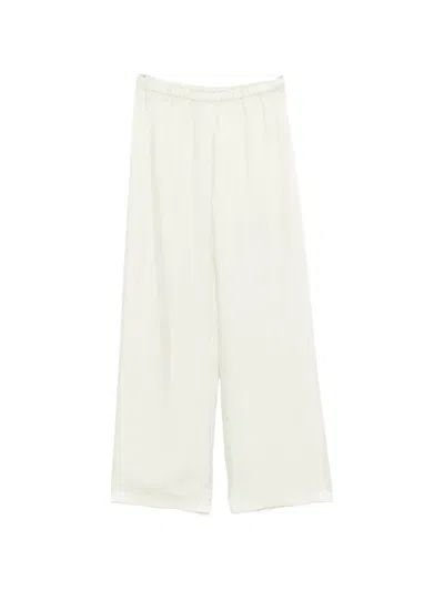 Enza Costa Fluid Twill Trousers In White