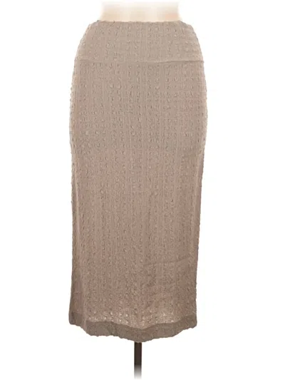 Pre-owned Enza Costa Formal Skirt In Brown