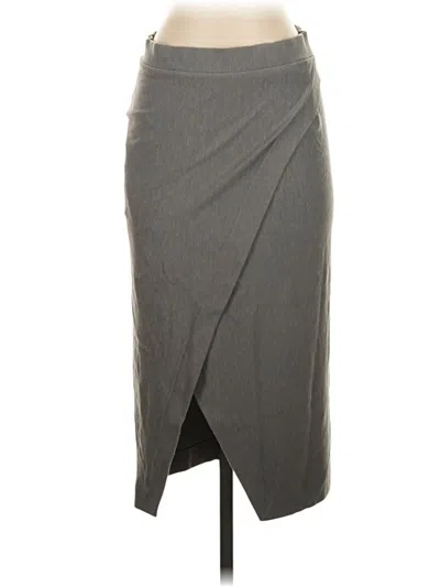 Pre-owned Enza Costa Formal Skirt In Gray