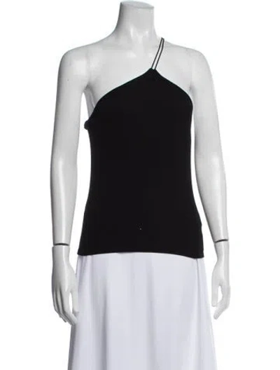 Pre-owned Enza Costa Halterneck Sleeveless Top In Black