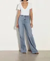 ENZA COSTA HIGH WAISTED WIDE LEG JEANS IN MIDWASH