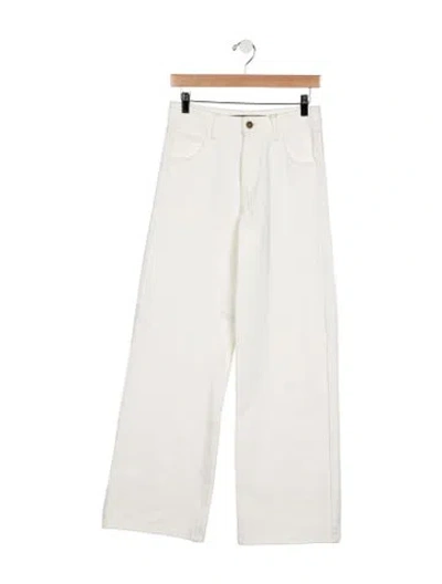 Pre-owned Enza Costa High-rise Wide Leg Jeans W/ Tags In Blue