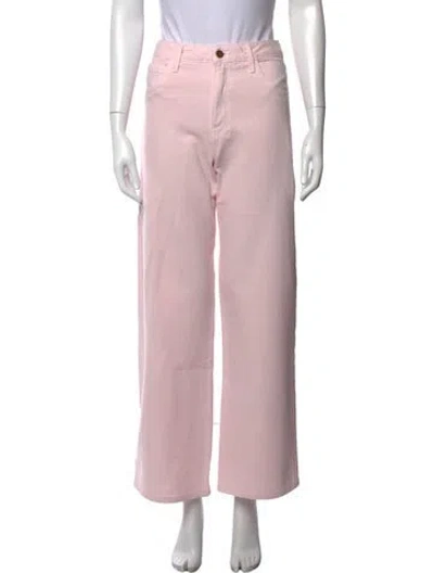 Pre-owned Enza Costa High-rise Wide Leg Jeans W/ Tags In Pink