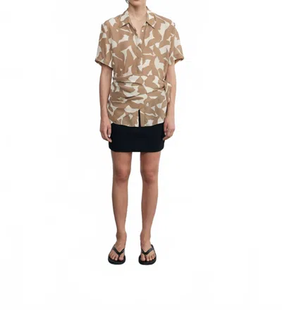 Enza Costa Jacquard Mini Skirt In Black In Multi