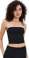 Enza Costa Jaquard Bandeau Top Black In Black
