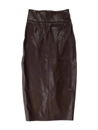 Pre-owned Enza Costa Knee-length Skirt In Brown