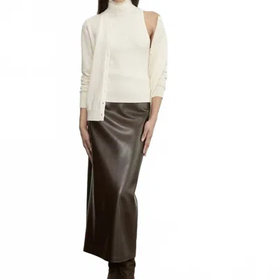 ENZA COSTA KNIT CASHMERE SLEEVELESS SWEATER IN CHALK