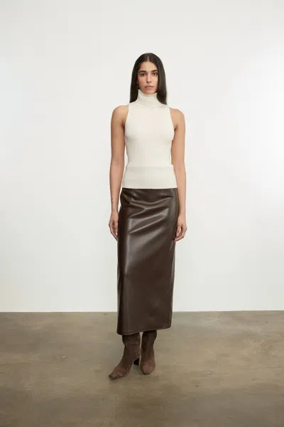 Enza Costa Knit Cashmere Sleeveless Sweater In Chalk In White