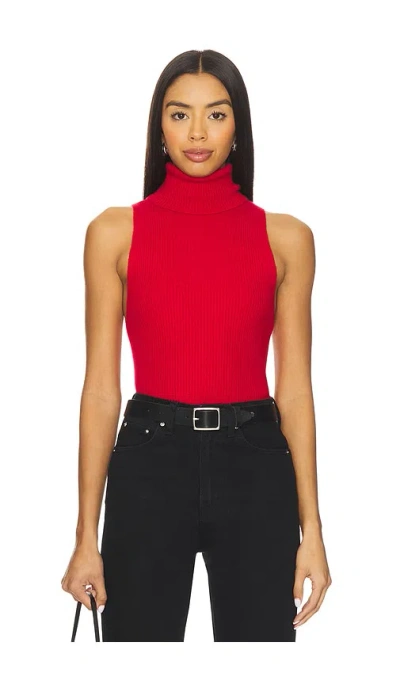Enza Costa Knit Cashmere Sleeveless Sweater In Red