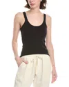 Enza Costa Knit Strappy Linen-blend Tank In Black