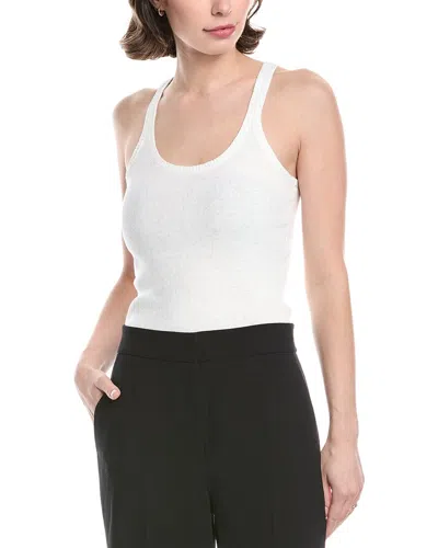 Enza Costa Knit Strappy Linen-blend Tank In White