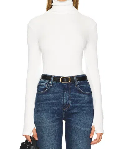 Enza Costa Knit Turtleneck In Winter White