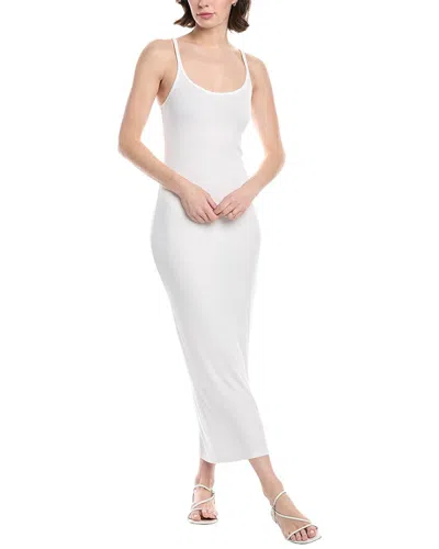 Enza Costa Knit U-neck Silk-blend Maxi Dress In White