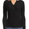 ENZA COSTA LAUNDERED THERMAL HENLEY TOP