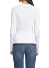 ENZA COSTA LAUNDERED THERMAL HENLEY TOP IN WHITE