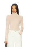 Enza Costa Cashmere Jersey New Classic Turtleneck Sweater In Neutral