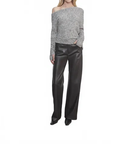 Enza Costa Leather Straight Leg Pant In Black