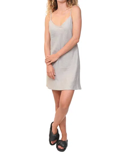 Enza Costa Linen Bias Slip Dress In Grey