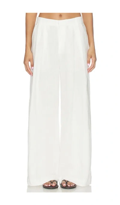 Enza Costa Linen Easy Trouser In White