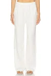 Enza Costa Linen Everywhere Pants In Undyed White In White