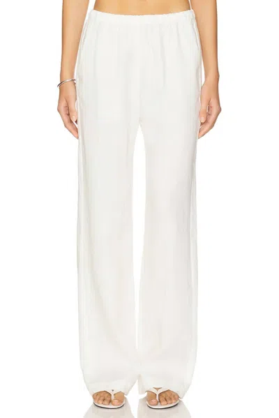 Enza Costa Linen Everywhere Pants In Undyed White
