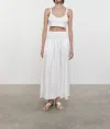 Enza Costa Linen Knit Bralette In White In White