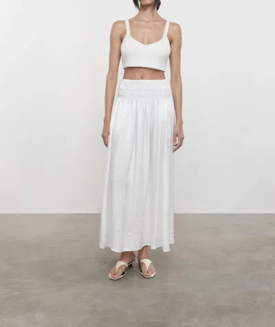 Enza Costa Linen Knit Bralette In White