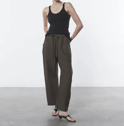 Enza Costa Linen Knit Strappy Tank In Black