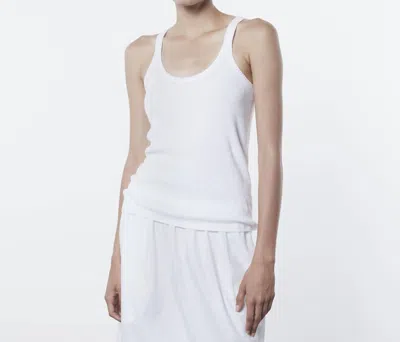 Enza Costa Linen Knit Strappy Tank In White