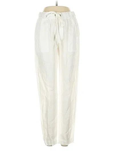 Pre-owned Enza Costa Linen Pants In White