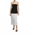 Enza Costa Linen Strapless Tunic In Black In Black