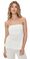 Enza Costa Linen Strapless Tunic Undyed In White