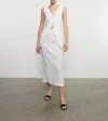 Enza Costa Linen Tunic Vest In Undyed In White