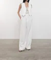ENZA COSTA LINEN VEST IN UNDYED