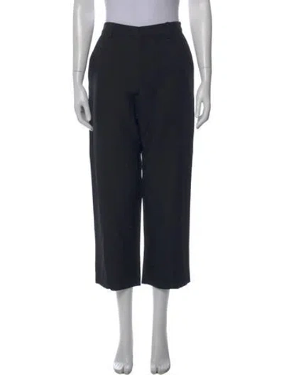Pre-owned Enza Costa Linen Wide Leg Pants In Black