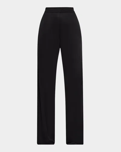 Enza Costa Liquid Jersey Resort Pants In Black