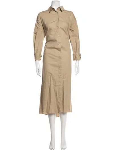Pre-owned Enza Costa Long Dress In Neutrals